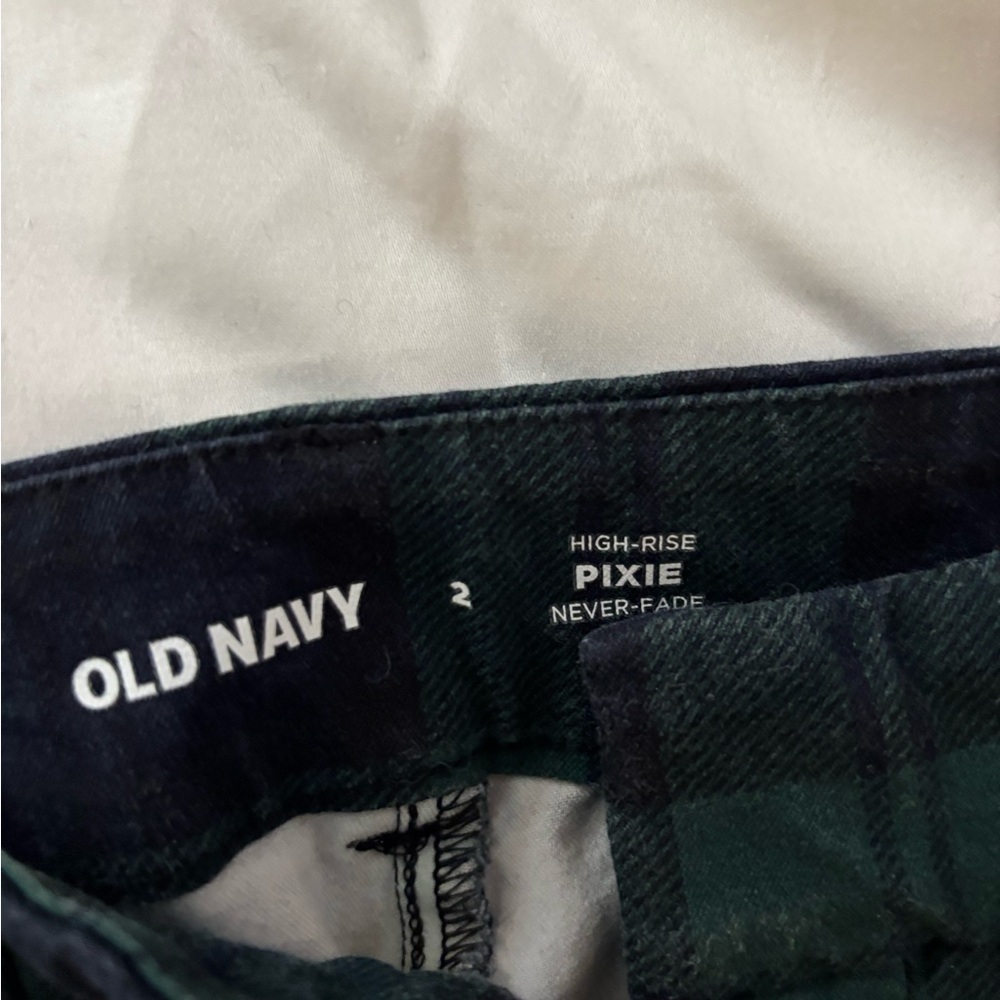 Old Navy Blackwatch Plaid High-Rise Pants